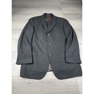 Vintage Hugo Boss Blazer Mens 44E Wool Gray Germany Classic Suit Jacket
